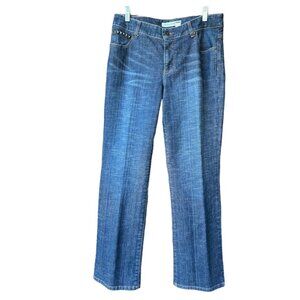 Chico's Platinum Denim Women's Studded Bootcut Jeans Size US 10